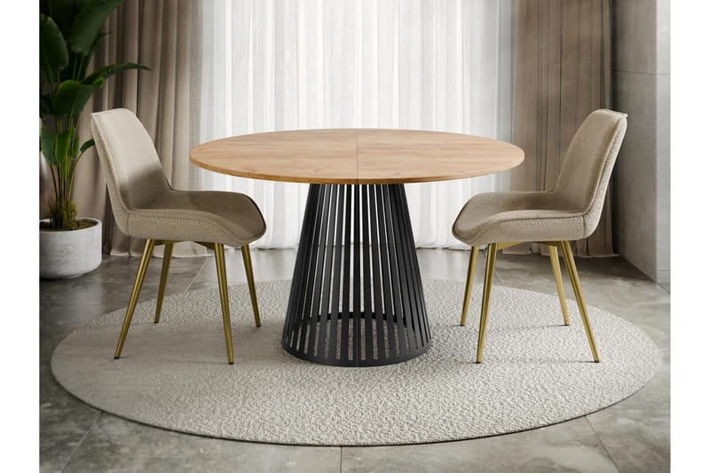 Beylen Matbord 120 cm Rund - Brun/Svart - Möbler - Bord & matgrupp - Matbord & köksbord