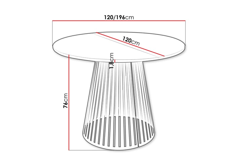Beylen Matbord 120 cm Rund - Brun/Svart - Möbler - Bord & matgrupp - Matbord & köksbord