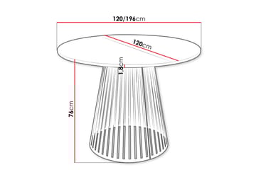 Beylen Matbord 120 cm Rund - Vit/Beige - Möbler - Bord & matgrupp - Matbord & köksbord