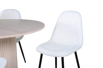 Bianca Matbord 110 cm Runt med 4 Polar Matstol - Möbler - Bord & matgrupp - Matgrupp
