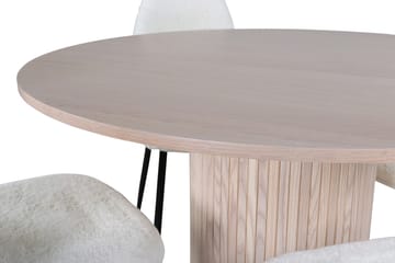 Bianca Matbord 110 cm Runt med 4 Polar Matstol - Möbler - Bord & matgrupp - Matgrupp