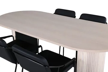Bianca Matbord 200 cm Ovalt med 4 Tvista Barstol - Möbler - Bord & matgrupp - Matgrupp