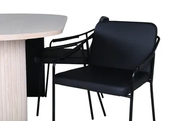 Bianca Matbord 200 cm Ovalt med 4 Tvista Barstol - Möbler - Bord & matgrupp - Matgrupp