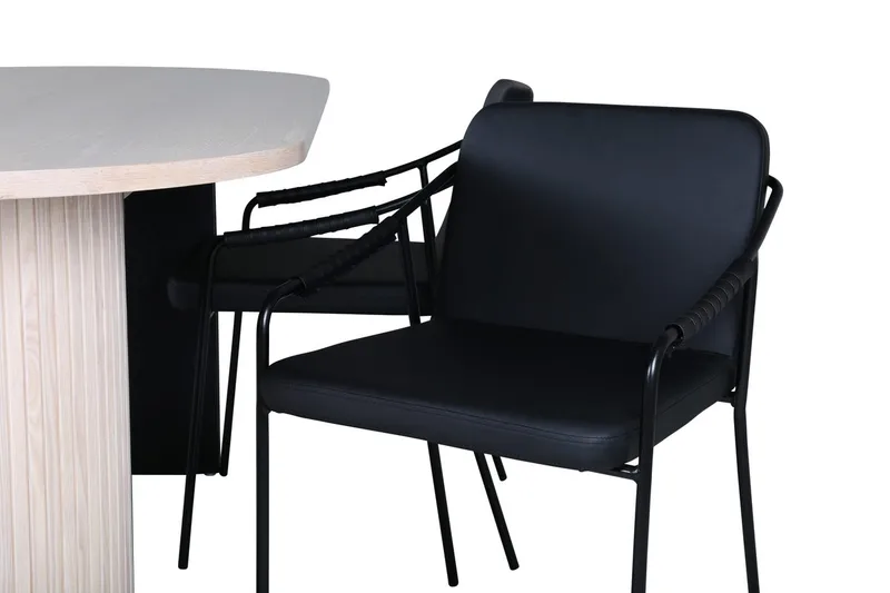 Bianca Matbord 200 cm Ovalt med 4 Tvista Barstol - Möbler - Bord & matgrupp - Matgrupp