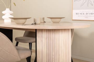 Bianca Matbord 200 cm Ovalt med 4 Velvet Stitches Matstol - Möbler - Bord & matgrupp - Matgrupp