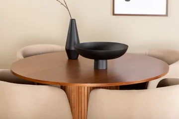 Bianca Matgrupp 110 cm Rund med 4 Berit stolar - Beige - Möbler - Bord & matgrupp - Matgrupp