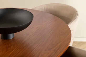 Bianca Matgrupp 110 cm Rund med 4 Berit stolar - Beige - Möbler - Bord & matgrupp - Matgrupp