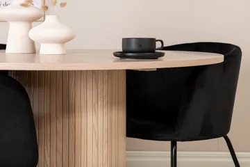 Bianca Matgrupp 110 cm Rund med 4 Berit stolar - Svart - Möbler - Bord & matgrupp - Matgrupp