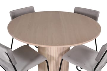 Bianca Matgrupp 110 cm Rund med 4 Kenth stolar - Svart - Möbler - Bord & matgrupp - Matgrupp