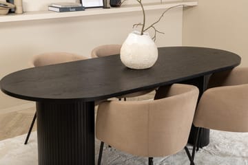 Bianca Matgrupp 200 cm Oval med 4 Berit stolar - Beige - Möbler - Bord & matgrupp - Matgrupp