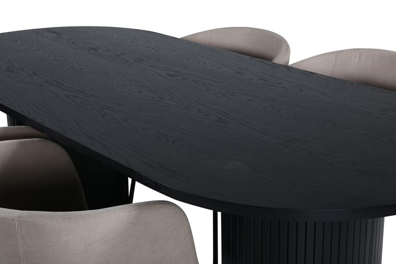 Bianca Matgrupp 200 cm Oval med 4 Berit stolar - Beige - Möbler - Bord & matgrupp - Matgrupp