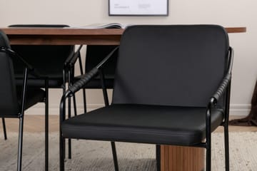 Bianca Matgrupp 200 cm Oval med 4 Tvista stolar - Svart - Möbler - Bord & matgrupp - Matgrupp