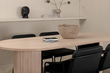 Bianca Matgrupp 200 cm Oval med 4 Tvista stolar - Svart - Möbler - Bord & matgrupp - Matgrupp