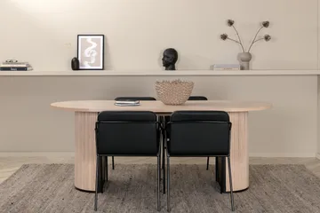 Bianca Matgrupp 200 cm Oval med 4 Tvista stolar - Svart - Möbler - Bord & matgrupp - Matgrupp