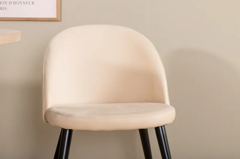 Bianca Matgrupp 200 cm Oval med 4 Velvet stolar - Beige - Möbler - Bord & matgrupp - Matgrupp