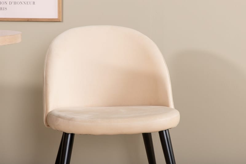 Bianca Matgrupp 200 cm Oval med 4 Velvet stolar - Beige - Möbler - Bord & matgrupp - Matgrupp