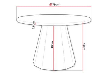 Bilten Soffbord 75 cm - Svart/Grå - Möbler - Bord & matgrupp - Soffbord