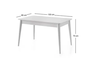 Bingdi Matbord 130 cm Rektangulär - Vit - Möbler - Bord & matgrupp - Matbord & köksbord