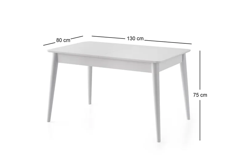 Bingdi Matbord 130 cm Rektangulär - Vit - Möbler - Bord & matgrupp - Matbord & köksbord