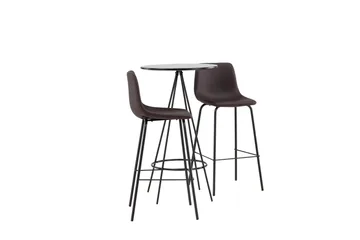 Bistro Matgrupp 60 cm Rund med 2 Alexi stolar - Svart - Möbler - Bord & matgrupp - Matgrupp