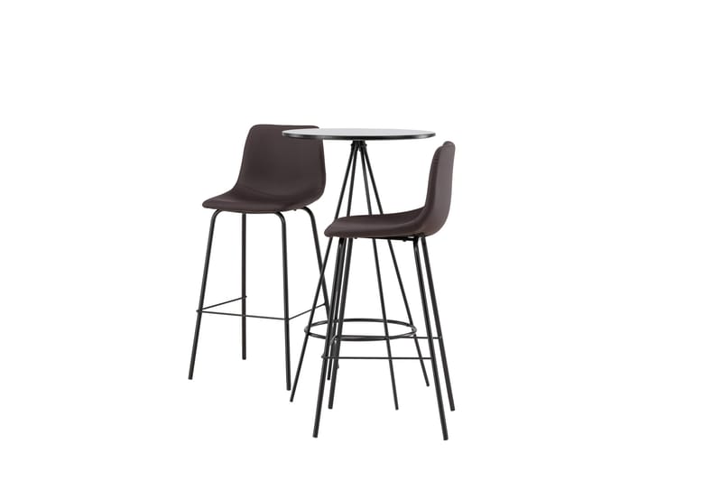 Bistro Matgrupp 60 cm Rund med 2 Alexi stolar - Svart - Möbler - Bord & matgrupp - Matgrupp