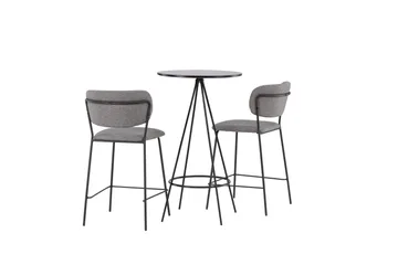 Bistro Matgrupp 60 cm Rund med 2 Bell stolar - Svart - Möbler - Bord & matgrupp - Matgrupp