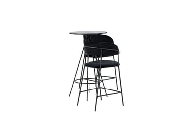 Bistro Matgrupp 60 cm Rund med 2 Lui stolar - Svart - Möbler - Bord & matgrupp - Matgrupp