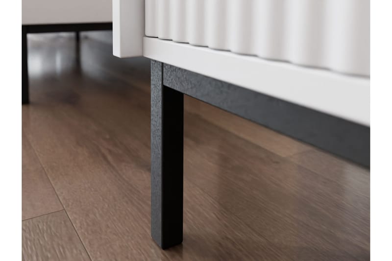 Bjurholm Rektangulärt Soffbord 100 cm med Lådor i Trä och Metall - Vit - Möbler - Bord & matgrupp - Soffbord