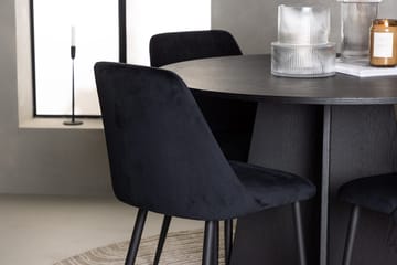 Bootcut Matbord 110 cm Runt med 4 Night Matstol - Möbler - Bord & matgrupp - Matgrupp