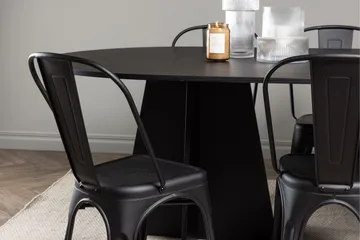 Bootcut Matbord 230x115 cm med 4 Tempe Stolar - Svart - Möbler - Bord & matgrupp - Matbord & köksbord