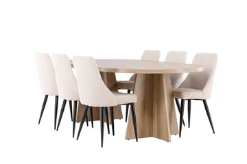 Bootcut Matbord 230x115 cm med 6 Leone Matstol - Möbler - Bord & matgrupp - Matgrupp