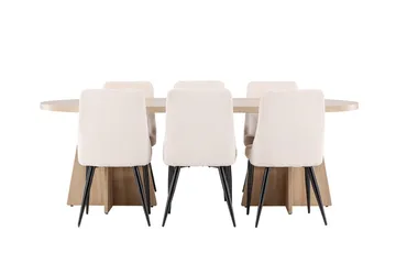 Bootcut Matbord 230x115 cm med 6 Leone Matstol - Möbler - Bord & matgrupp - Matgrupp