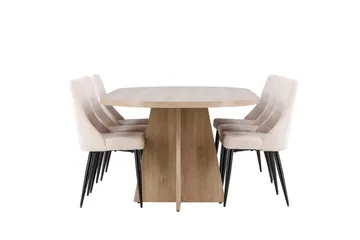 Bootcut Matbord 230x115 cm med 6 Leone Matstol - Möbler - Bord & matgrupp - Matgrupp