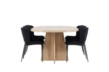 Bootcut Matbord 230x115 cm med 6 Modesto Matstol - Möbler - Bord & matgrupp - Matgrupp