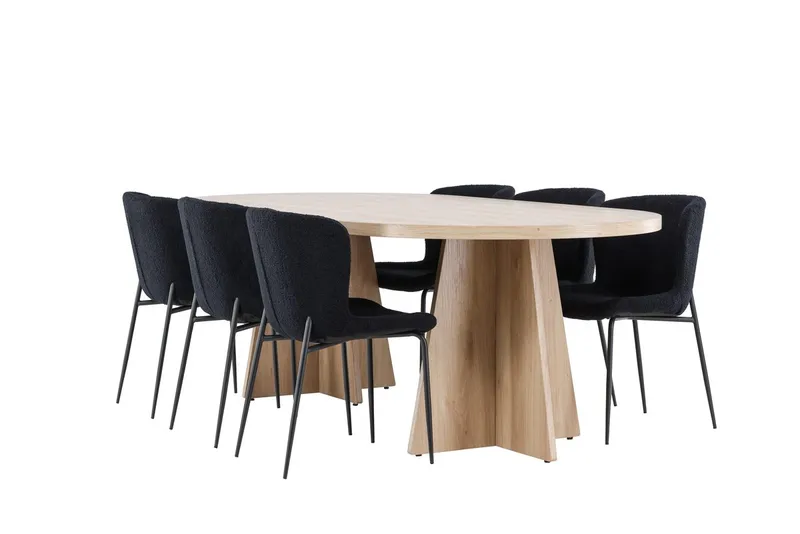 Bootcut Matbord 230x115 cm med 6 Modesto Matstol - Möbler - Bord & matgrupp - Matgrupp