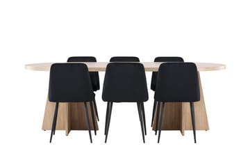 Bootcut Matbord 230x115 cm med 6 Night Matstol - Möbler - Bord & matgrupp - Matgrupp