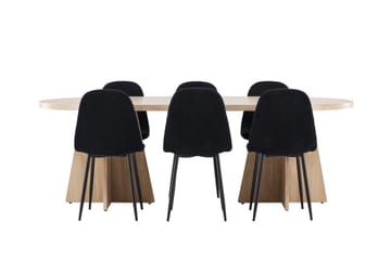 Bootcut Matbord 230x115 cm med 6 Polar Matstol - Möbler - Bord & matgrupp - Matgrupp