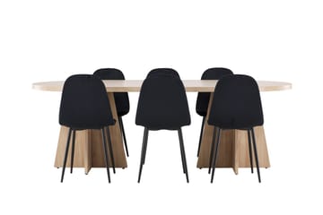 Bootcut Matbord 230x115 cm med 6 Polar Köksstol - Möbler - Bord & matgrupp - Matgrupp