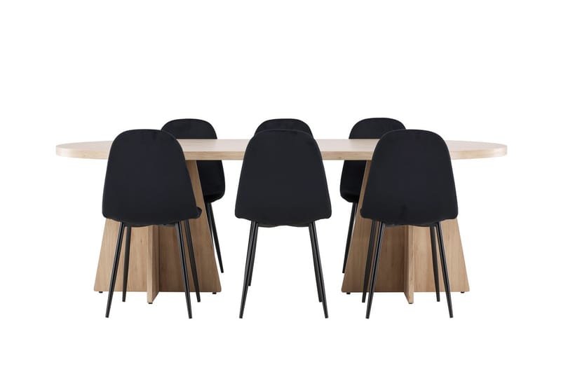 Bootcut Matbord 230x115 cm med 6 Polar Köksstol - Möbler - Bord & matgrupp - Matgrupp