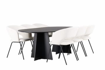 Bootcut Matgrupp 230 cm Oval med 6 Day stolar - Svart - Möbler - Bord & matgrupp - Matgrupp