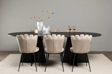 Bootcut Matgrupp 230 cm Oval med 6 Limhamn stolar - Beige - Möbler - Bord & matgrupp - Matgrupp