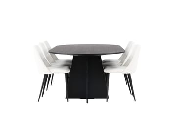 Bootcut Matgrupp 230 cm Oval med 6 Night stolar - Svart - Möbler - Bord & matgrupp - Matgrupp