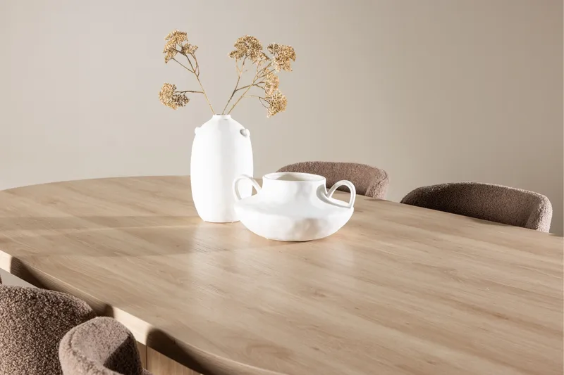 Bootcut Matgrupp 230 cm Rektangulär med 6 Modesto stolar - Whitewash/Brun - Möbler - Bord & matgrupp - Matgrupp