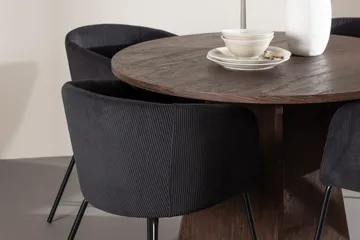 Bootcut Runt Litet Matbord 110 cm med 4 Berit Karmstol - Möbler - Bord & matgrupp - Matgrupp