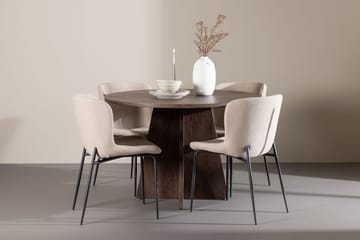 Bootcut Runt Litet Matbord 110 cm med 4 Modesto Matstol - Möbler - Bord & matgrupp - Matgrupp