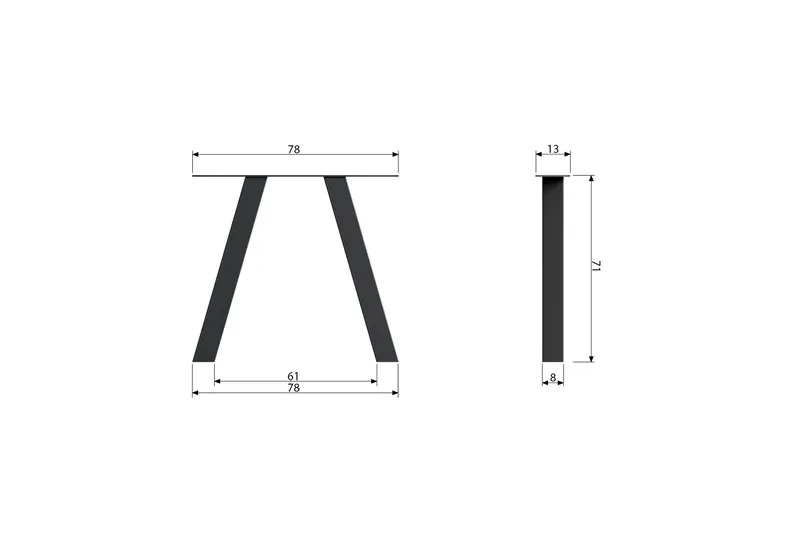 Tablo Bordsben 2-pack - Svart - Möbler - Bord & matgrupp - Bordstillbehör - Bordsben
