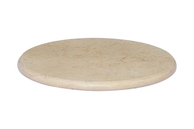 Bordsskiva gräddvit Ã˜50x2,5 cm marmor - Vit - Illäggsskiva - Bordsskiva
