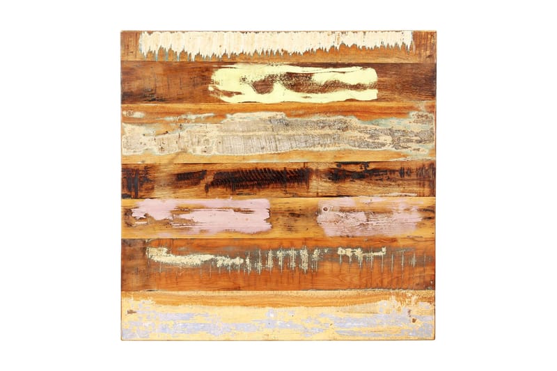 Fyrkantig bordsskiva 80x80 cm 25-27 mm massivt återvunnet tr - Flerfärgad - Bordsskiva - Illäggsskiva