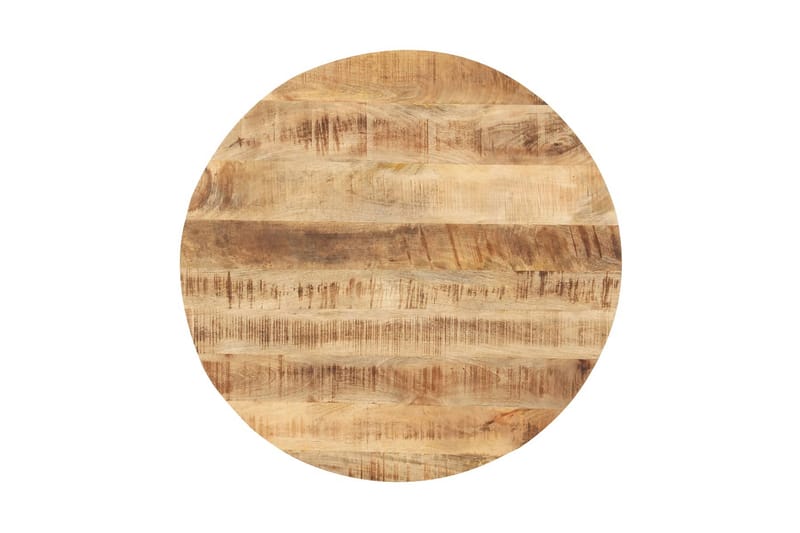 Bordsskiva i massivt mangoträ rund 25-27 mm 80 cm - Brun - Bordsskiva - Illäggsskiva