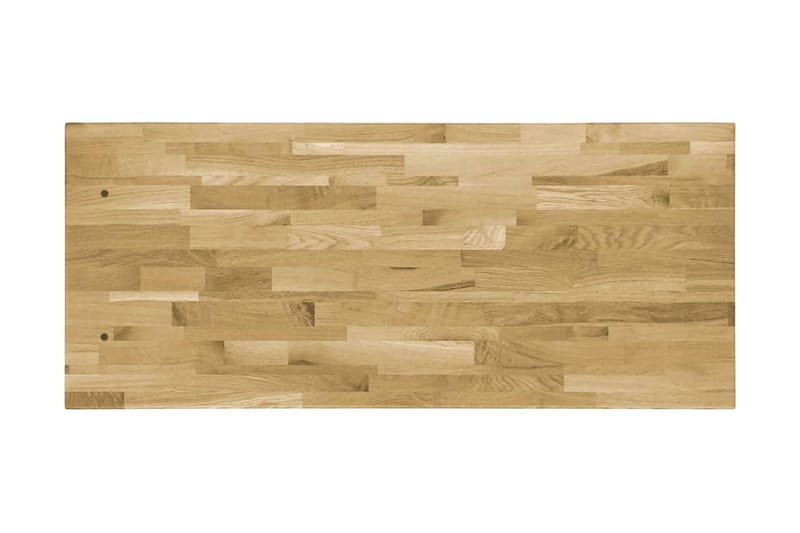 Bordsskiva massivt ekträ rektangulär 44 mm 100x60 cm - Brun - Bordsskiva - Illäggsskiva